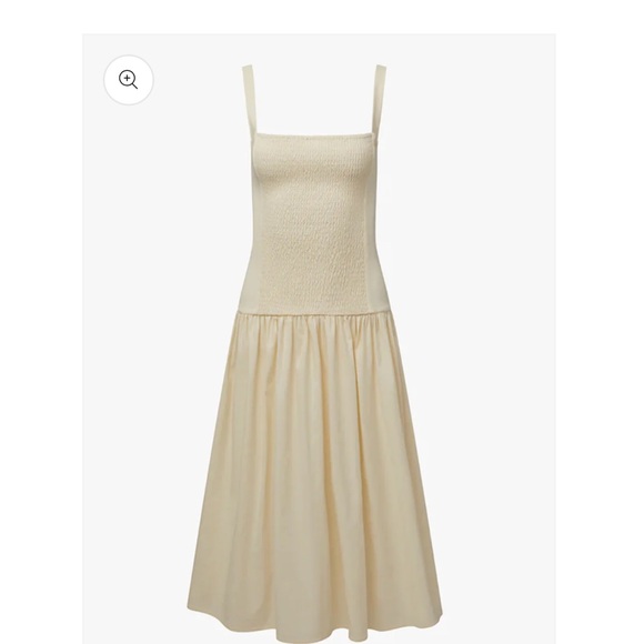 WeWoreWhat Dresses & Skirts - WeWoreWhat Smocked Drop Waist Midi Dress - Ivory